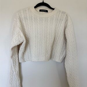 Stage Cream Cable Knit Sweater